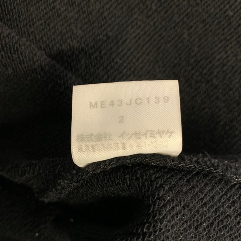 ISSEY MIYAKE Size M Black Beige Graphic Cotton Zip Up Sweatshirt