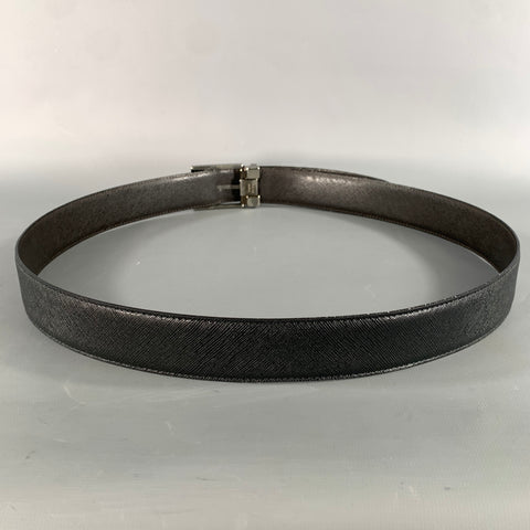 FERRAGAMO Size 40 Black Dark brown Leather Belt