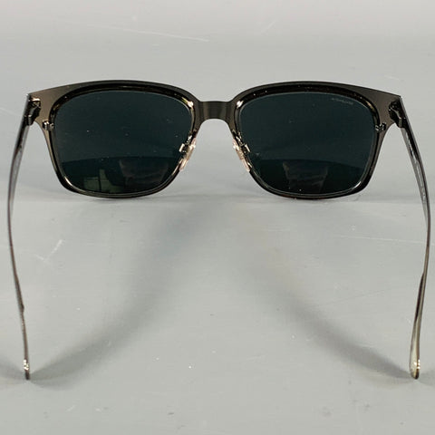 BURBERRY Silver Black Metal Square Sunglasses