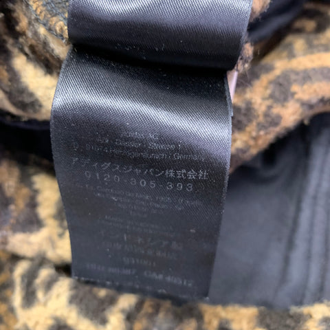Y-3 Size S Brown Beige Animal Print Fleece Oversized Shorts