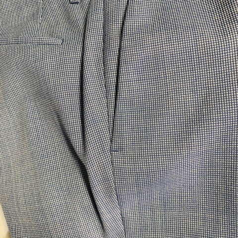 HUGO BOSS Size 40 Blue Houndstooth Virgin Wool Single Breasted Notch Lapel Suit