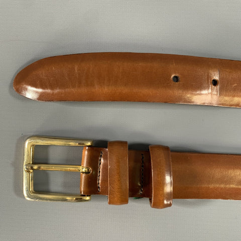COLE HAAN Size 45 Brown Cognac Leather Belt