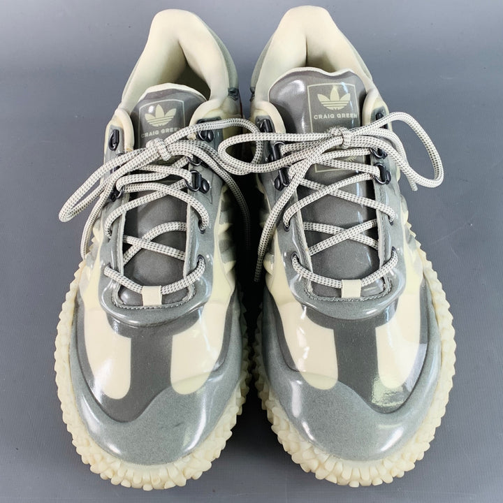 ADIDAS BY CRAIG GREEN Size 10 Beige Grey Low Top Chunky Sole Sneakers