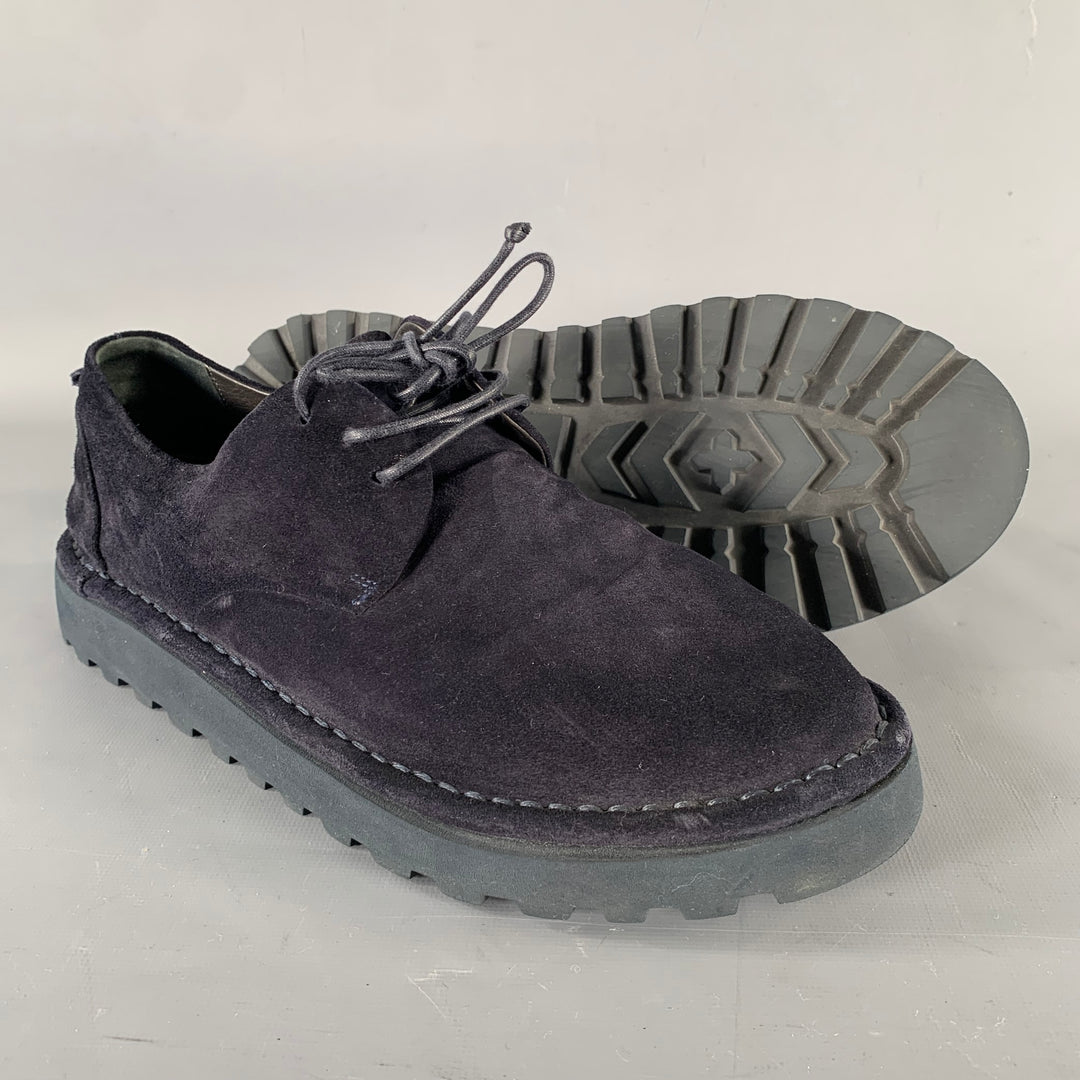 MARSELL Size 9 Navy Suede  Lace Up Shoes