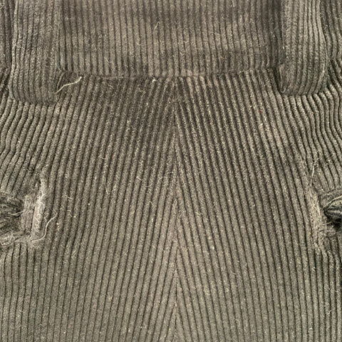LOW BRAND Size 36 Black Corduroy Cotton Blend Pleated Casual Pants