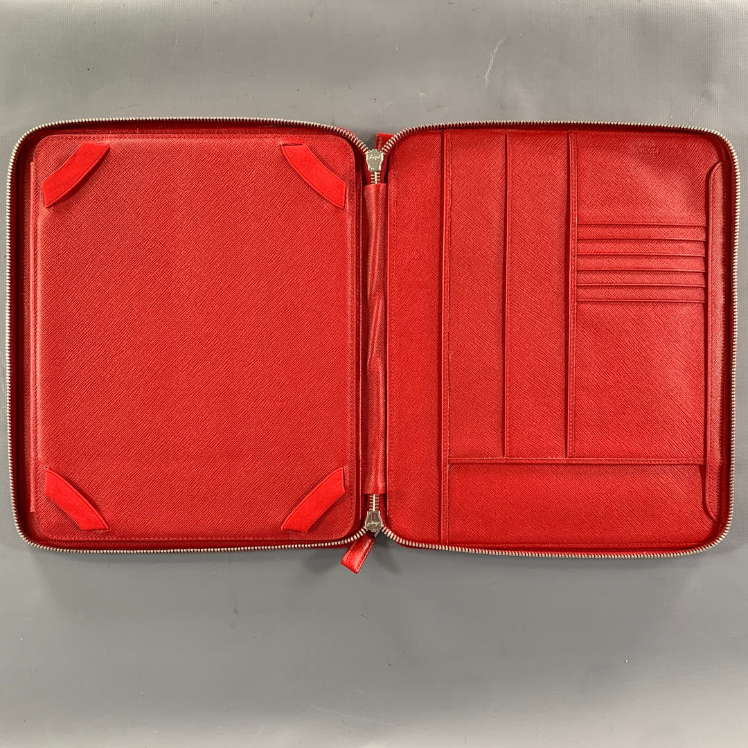 PRADA Red Leather iPad Case Bags & Leather Goods