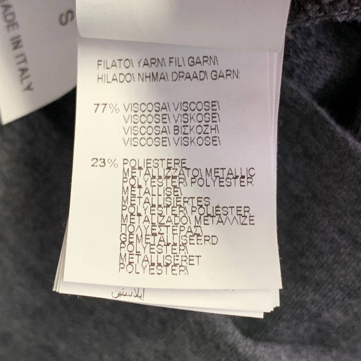 BRUNELLO CUCINELLI Size S Grey Cotton Blend Jersey Floral Monili Beaded Midi T-shirt Dress