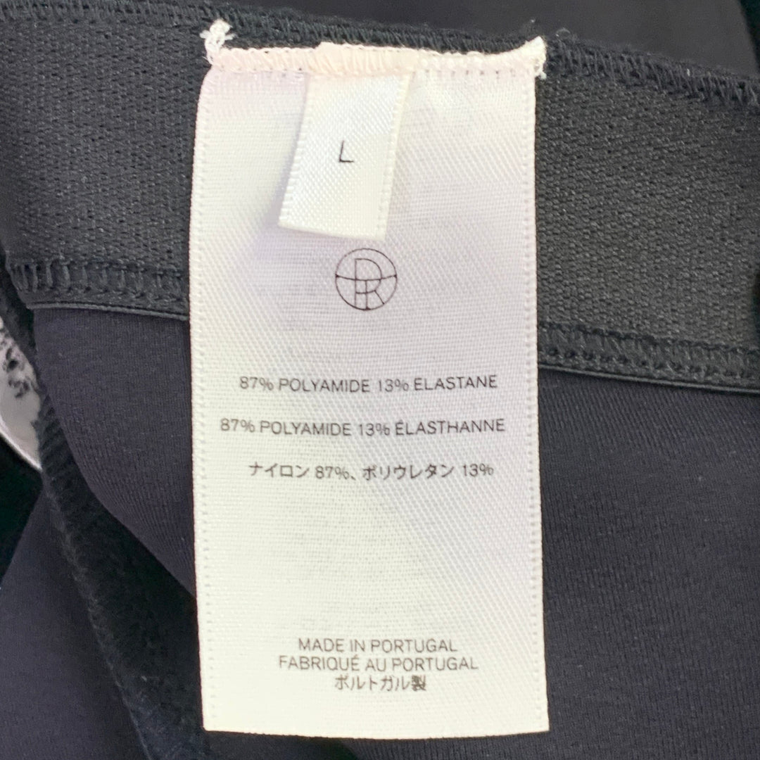 THE ROW Size L Black Polyamide Blend Elastic Waistband Leggings Casual Pants