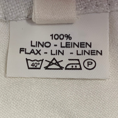 120% LINO Size 6 Silver White Linen Zip Fly Shorts