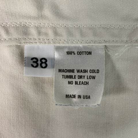UNIS Size 38 Off White Solid Cotton Jacket