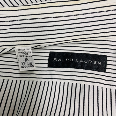 RALPH LAUREN Size S Black White Stripe Cotton Button Down Long Sleeve Shirt