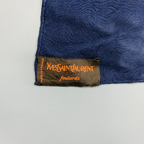 YVES SAINT LAURENT Multi Color Print Silk Scarf