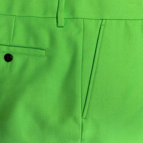 AMI by ALEXANDRE MATTIUSSI Size 34 Green Lime Twill Tapered Dress Pants