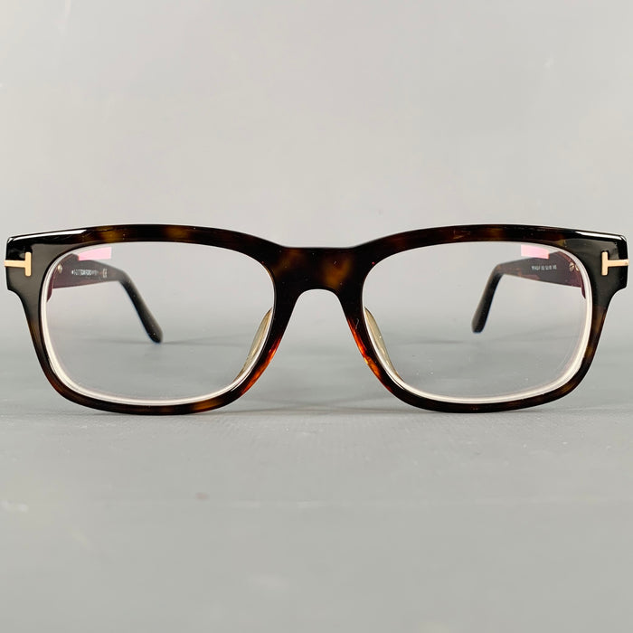 TOM FORD Monture en acétate écaille de tortue marron beige