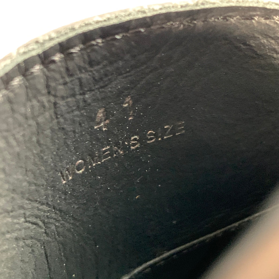TOD'S Size 11 Black Patent Leather Lug Sole Penny Loafers Flats