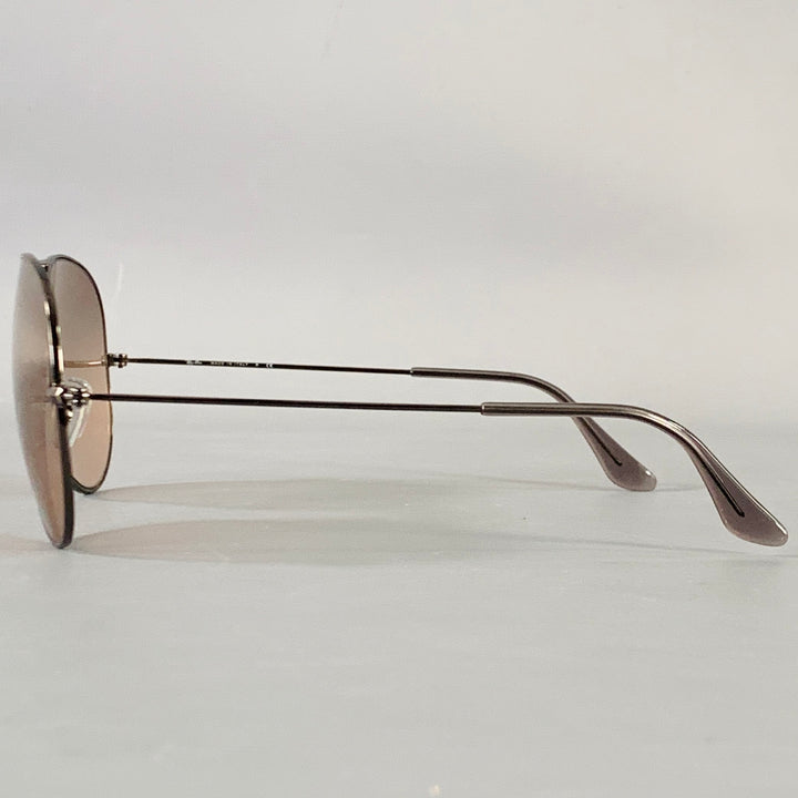 RAY-BAN Silver Taupe Metal Aviator Sunglasses