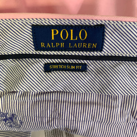 RALPH LAUREN Size 32 Pink Pastel Cotton Elastane Zip Fly Casual Pants