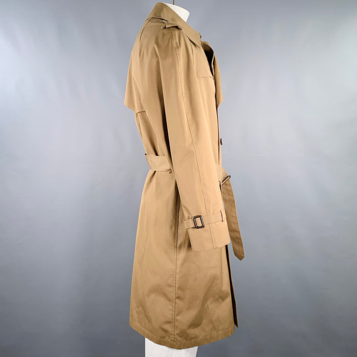 CHRISTIAN DIOR Size 42 Khaki Polyester Cotton Belted Trenchcoat