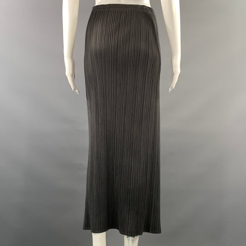 PLEATS PLEASE by ISSEY MIYAKE Size M Grey Polyester Pleated Scoop Neck Dress Top