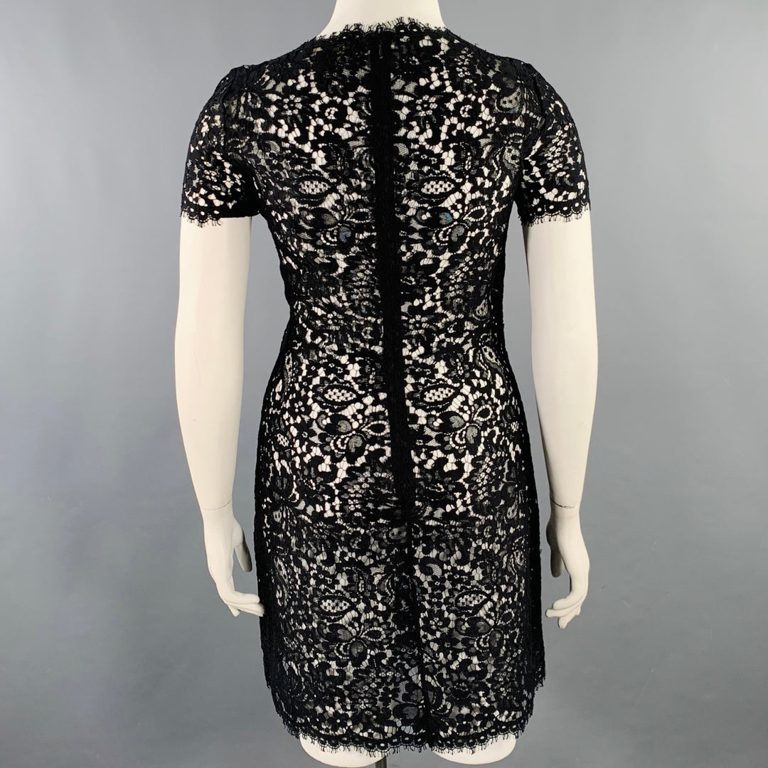 RALPH LAUREN Size 10 Black Cotton Blend Lace Short Sleeve Dress – Sui  Generis Designer Consignment