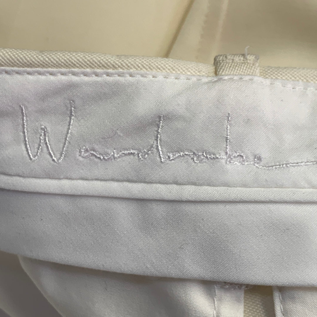 JIL SANDER Size 8 Cream Wool Flat Front Dress Pants