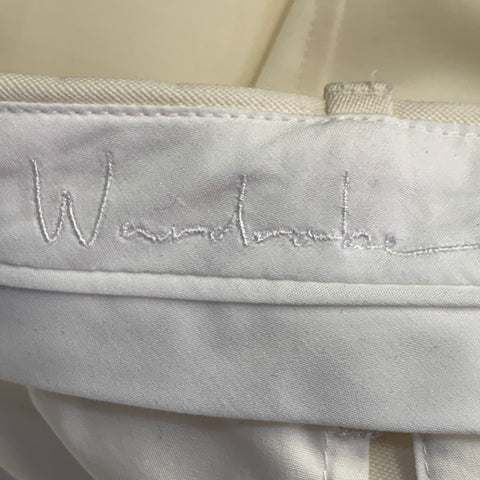 JIL SANDER Size 8 Cream Wool Flat Front Dress Pants