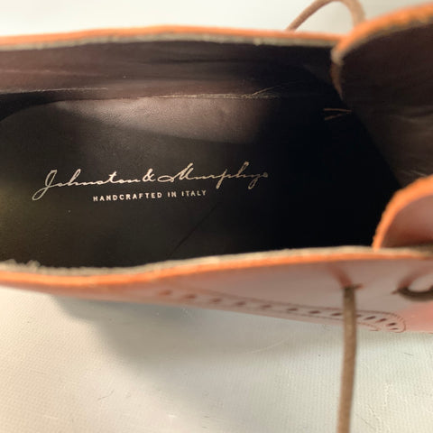 JOHNSTON MURPHY Size 11 Brown Mahagony Brogues Leather Chukka Boots