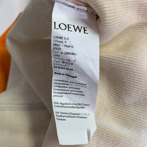 Robe longue débardeur LOEWE taille M, mélange de coton orange et beige, dégradé de couleurs