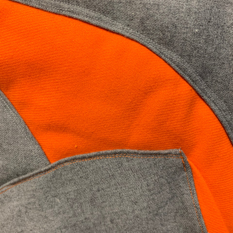ALDENTE LISBOA Size XL Lava Heather Grey Orange Twill Blob Patches Jacket