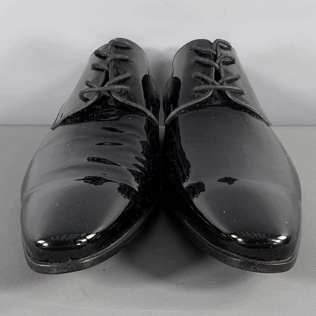 DSQUARED2 Size 9.5 Black Solid Leather Lace Up Lace Up Shoes 
