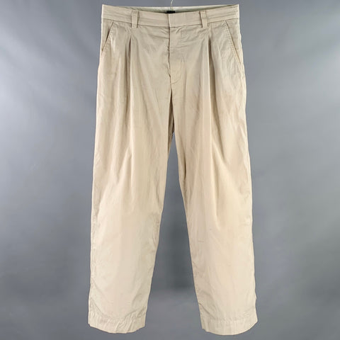 WOOD WOOD Size 30 Aaren Cream Cotton Pleated Casual Pants