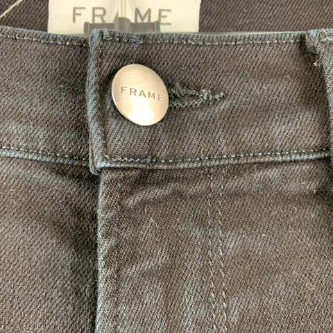 FRAME Size 28 Black Cotton Blend Skinny Jeans