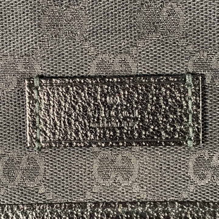 GUCCI Black Red Green Guccissima Monogram Web Canvas Messenger Bag