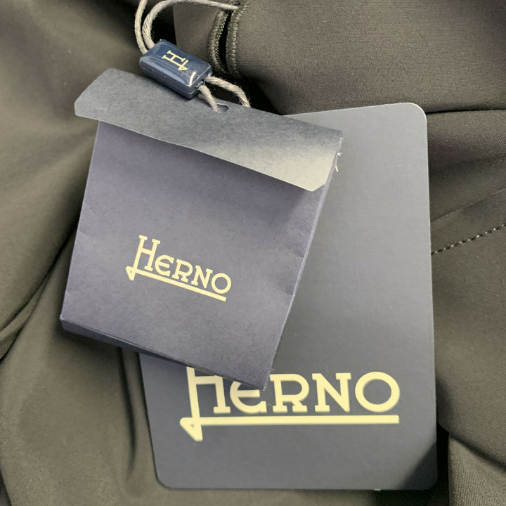 HERNO Size 8 Black Nylon Blend Single breasted Jacket