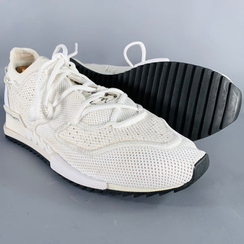 Y-3 Size 10.5 Harigane 2 White Black Mesh Sneakers