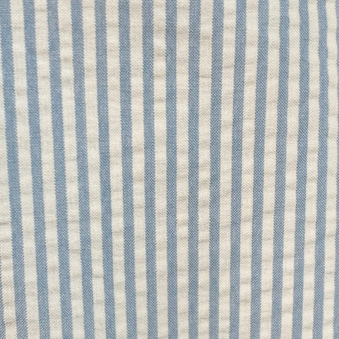 GUCCI Size XS White Light Blue Seersucker Cotton Stripe Single Breasted Suit