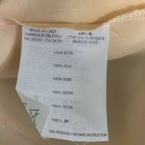 PRADA Size 4 Orange Silk Short Sleeve Blouse