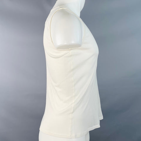 MAISON MARTIN MARGIELA Size S White Rib Knit Cotton Tank Top