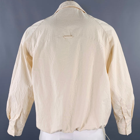 JACQUEMUS Size 44 Cream Cotton Pullover Long Sleeve Shirt