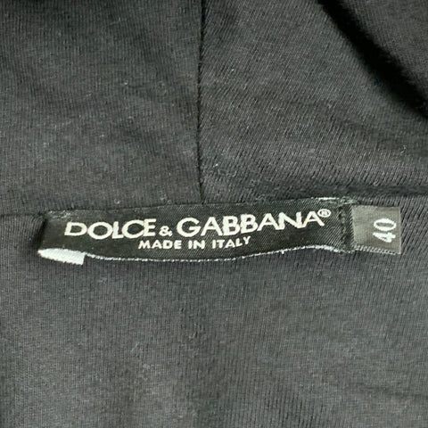 DOLCE & GABBANA Size 4 Brown Black Satin Animal Print Zip Up Jacket