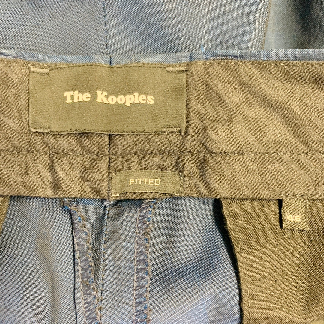 THE KOOPLES Size S Navy Wool Fitted Single Breasted Peak Lapel Suit