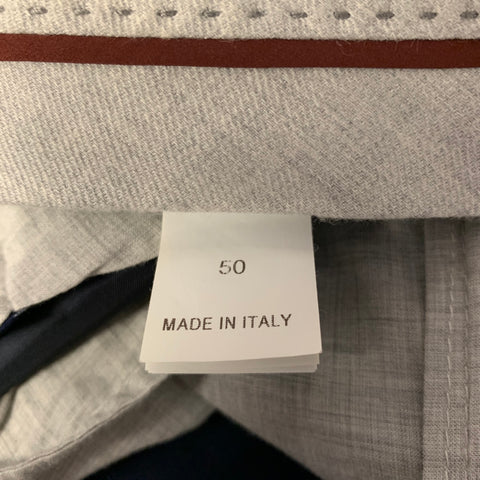 BRUNELLO CUCINELLI Size 40 Navy Wool Blend Notch Lapel Suit