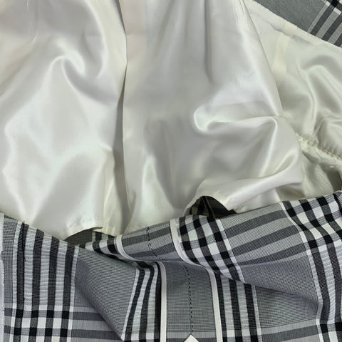 TOM FORD Size 40 Grey Black Plaid Cotton Peak Lapel Sport Coat