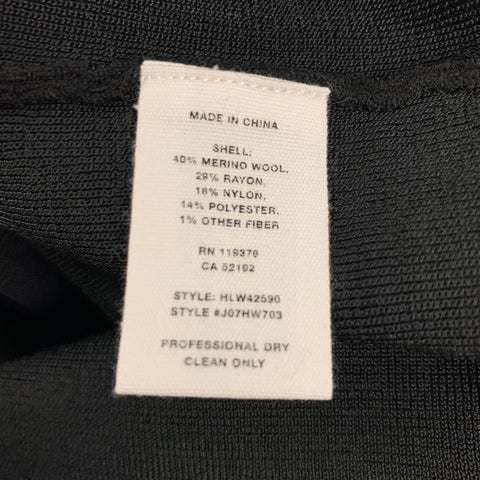 HELMUT LANG Talla L Falda delantera abierta de lana negra