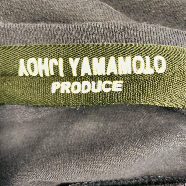 YOHJI YAMAMOTO Camiseta Algodón Logo Blanco Marino Talla M