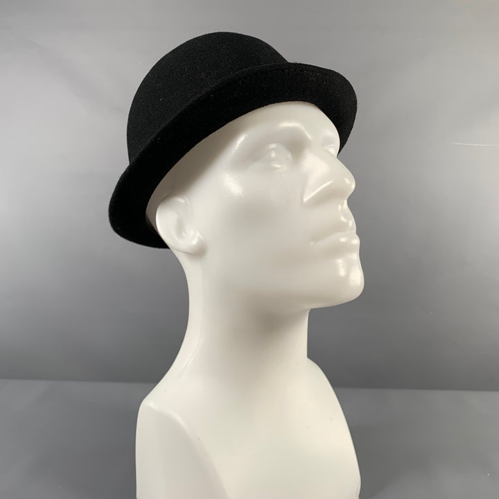 PAUL SMITH Size 7.5 Black Grey Wool Felt Hats