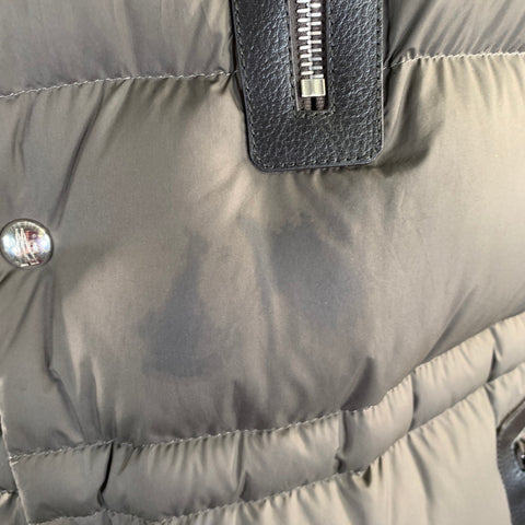 MONCLER Size L Green Quilted Polyester Puffer Jacket