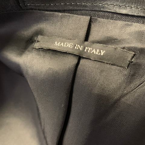 PRADA Chest Size 42 Black UAF367 Pinstripe Wool Notch Lapel 34 32 Suit