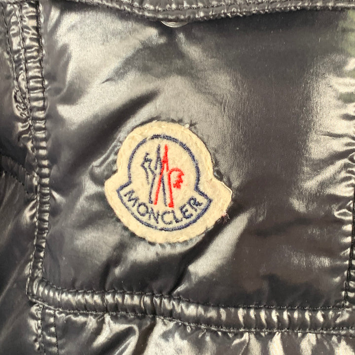 MONCLER Size M Quincy Black Quilted Snaps Jacket