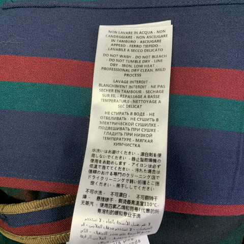 GUCCI 2019 Taille 42 Manteau en laine à rayures noires et bordeaux